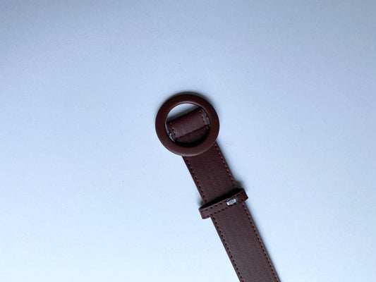 TIA Burgundy Circle Ring Belt