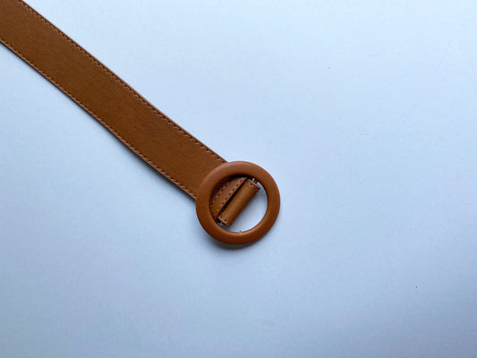 TIA Tan Circle Ring Belt