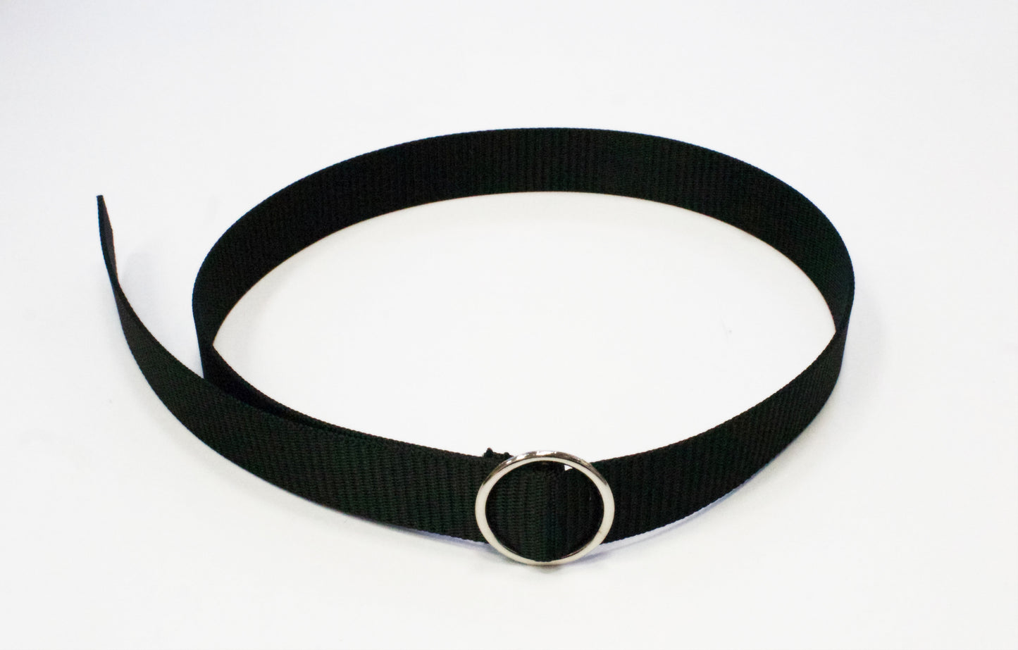 NINA Black Fabric Ring Belt