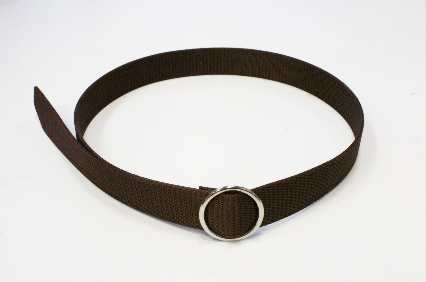 NINA Brown Fabric Ring Belt