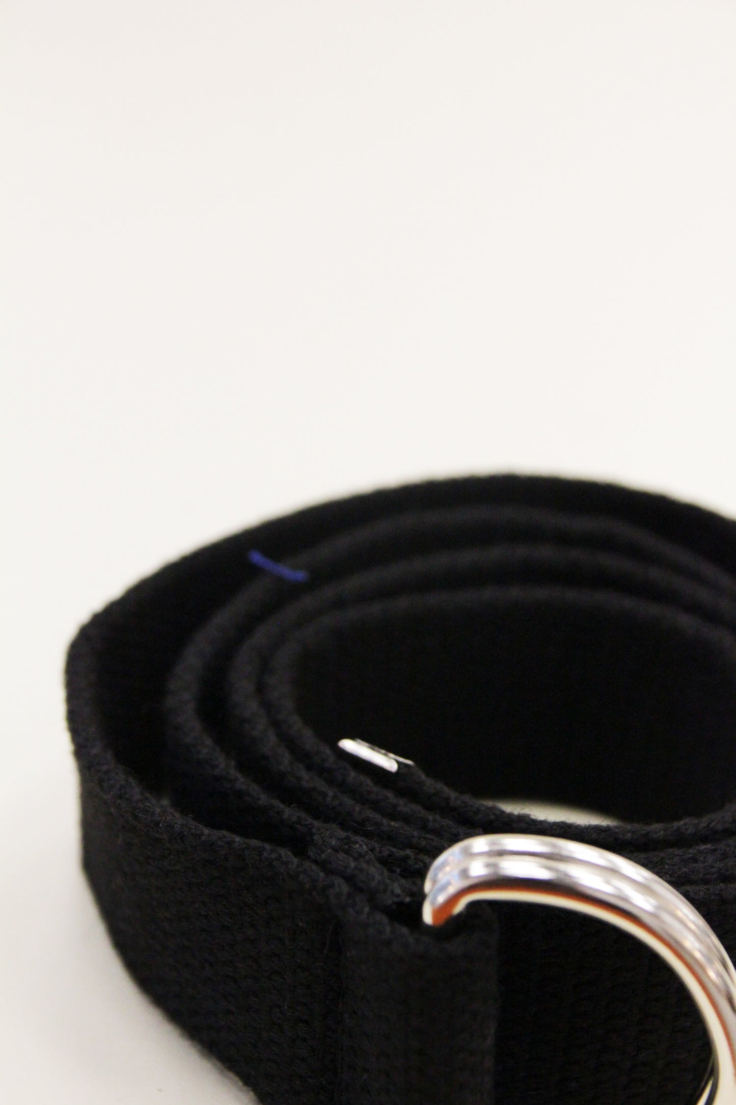 YLICO Black Fabric D-Ring Belt