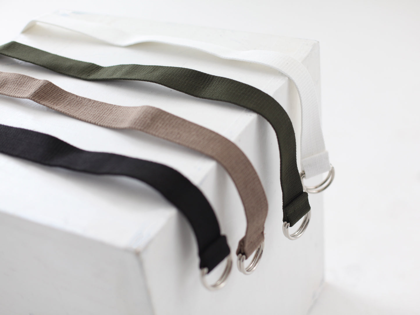 YLICO Khaki Fabric D-Ring Belt