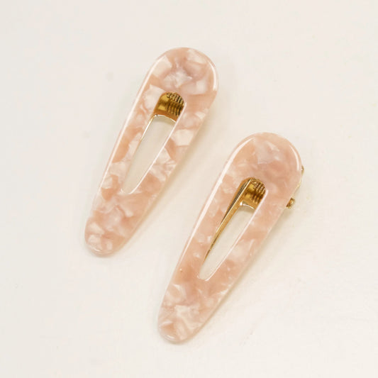 Set of Two Baby Pink Hair Clips