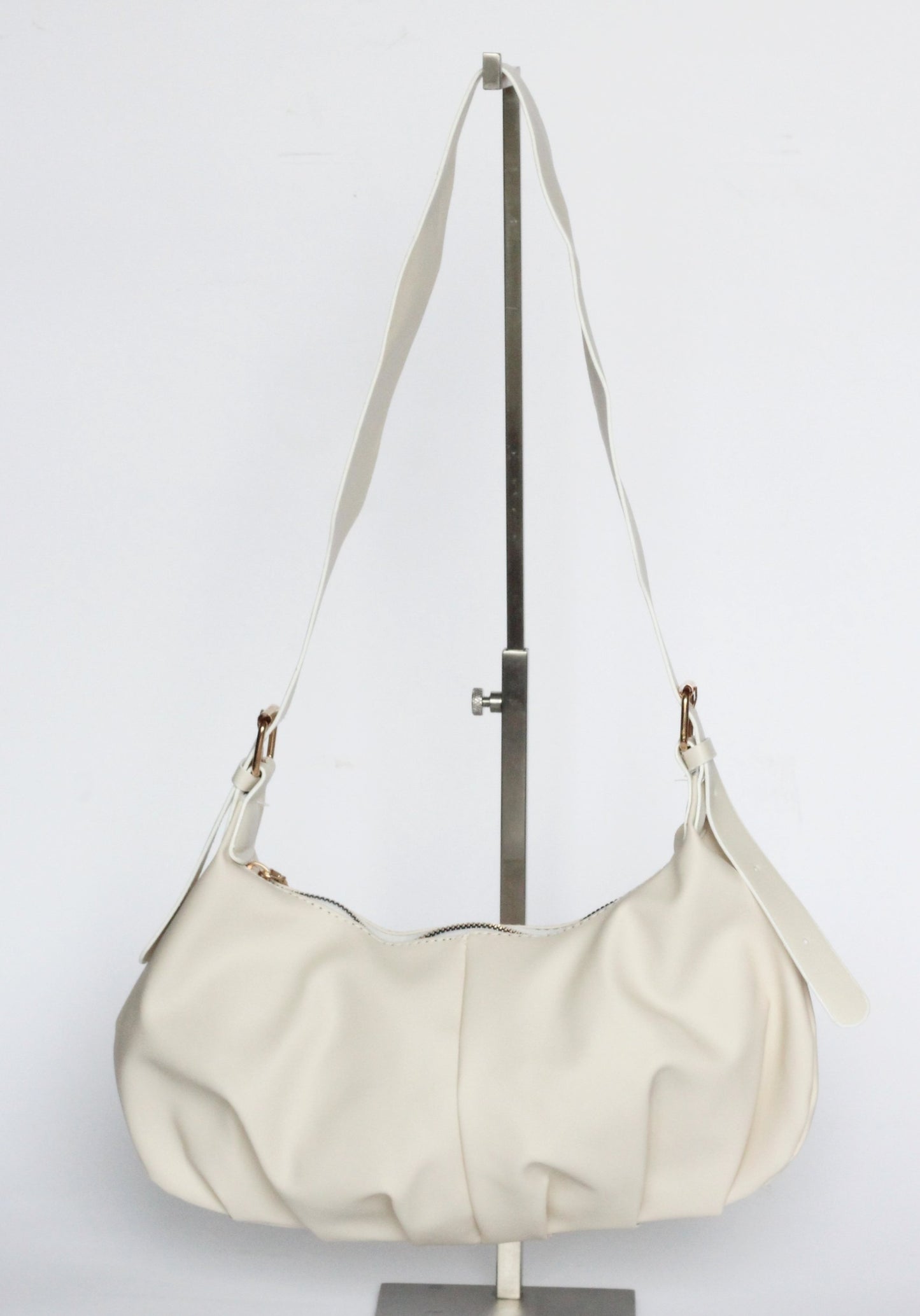 ELLA Cream Ruched Cross Body Bag