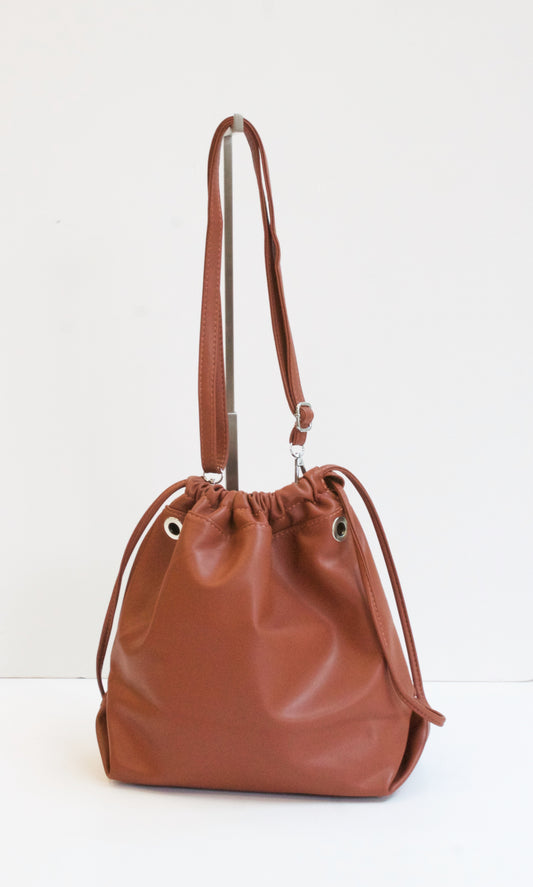 RONA Tan Drawstring Bag