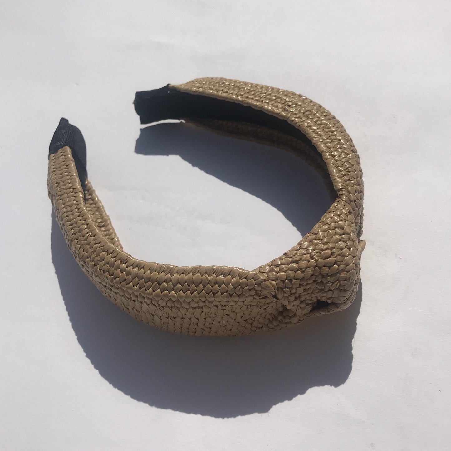 Woven raffia headband